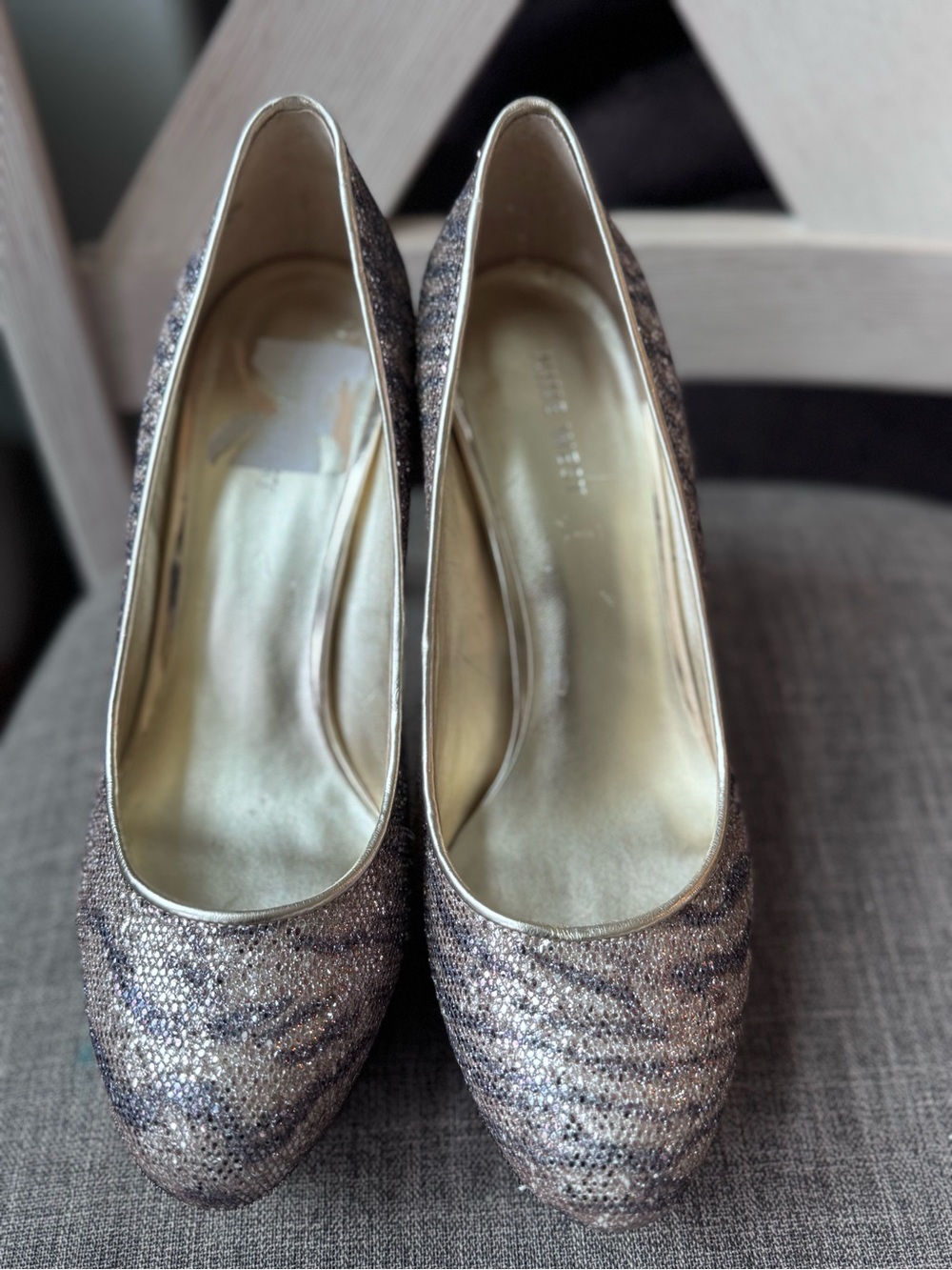 Nine West Mendoza Glitter Platform Pumps in Zebra Print Multi Color size 8 - Picture 10 of 10